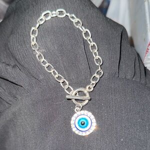 D’Bello Evil Eye Charmed Bracelet (Like New)
